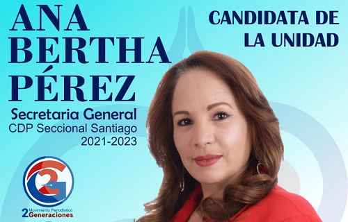 Ana Bertha Pérez presenta plancha al CDP Santiago